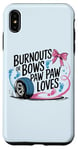 Coque pour iPhone XS Max Burnouts or Bows Paw Loves You Baby Shower Révélation du sexe