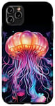 Coque pour iPhone 11 Pro Max Méduse lumineuse arc-en-ciel, méduse, créature de la mer profonde #4