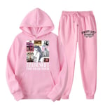 Taylor Swift The Eras Tour Hooded Sports Träningsdräkt Tvådelade outfits Långärmad Pullover Huvtröjor Sweatshirt Toppar + Jogger Pink S