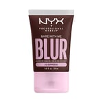 NYX Professional Makeup Fond de Teint Effet Flouté Bare With Me Blur, Couvrance Moyenne, Fini Mat Naturel, Niacinamide, Matcha & Glycérine, Hydratation Jusqu'A 12H, Teinte : Espresso (23)