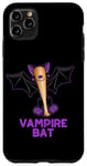 Coque pour iPhone 11 Pro Max Jeu de mots amusant en forme de chauve-souris vampire