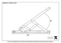 From The Anvil 91033 SS 16" Defender Friction Hinge - Top Hung