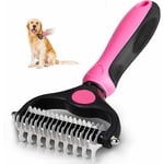 Memkey - Brosse Chien Brosse Chat, Peigne Déméloir Chien Professionnel et Brosse Chien Poil Long, Râteau de Toilettage pour Chien et Chat enlever le