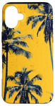 Coque pour iPhone 16 Plus Jaune Vintage Motif Palmier Tropical Paradise Decor