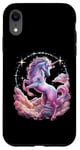 Coque pour iPhone XR licorne imaginative avec des étoiles