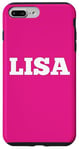 Coque pour iPhone 7 Plus/8 Plus Étiquette de nom Lisa avec grand texte personnalisable au dos assorti