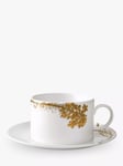 Vera Wang for Wedgwood Jardin Teacup & Saucer Set, 150ml, White/Gold