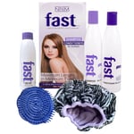 FAST Hair growth Shampoo and Conditioner + Scalp Tonic Brush + Double Shower Cap