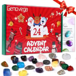 Crystals Christmas Advent Calendar 2024, Lähtölaskenta Luonnonjalokivet Lahjarasia, Mineraalit Jalokivet Crystal Stones Collection Lelusarja