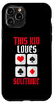 Coque pour iPhone 11 Pro This Kid Loves Solitaire Card Game Enthusiast -