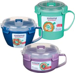 Sistema Microwave Containers | Microwave Soup Mug, Porridge Bowl & Noodle Bowl |