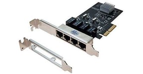 Carte pcie 4X Switch 4 ports Gigabit + low profile