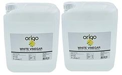 Origo White Vinegar for Cleaning, Pickling, Distilled White Vinegar - 10 Litre Bottle with The Fresh Smell of Lemon | white vinegar weed killer