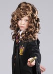 Kids Hermione Granger Style Long Brown Curly Fancy Dress Fantasy Wizard Wig