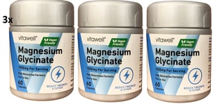 3 x Vitawell Magnesium Glycinate Capsules 60s