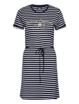 Vin T-Shirt Dress Maika Stripe Kort Klänning Navy VINSON