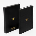 Dingbats* - Pro B5 Grand Carnet De Notes Pointillé - Journal Avec Couverture En Tissu Noir, Reliure À Fil - Avec Une Boîte Cadeau