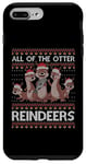 Coque pour iPhone 7 Plus/8 Plus All Of The Otter Pull de Noël avec motif de loutre