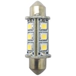 1852 LED lantern pinolpære 37mm 10-36V 1,2/10W 6000K - 2 pak