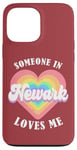 Coque pour iPhone 13 Pro Max Quelqu'un à Newark m'aime City Heart