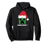 Minecraft Christmas Creeper Santa Hat Pullover Hoodie