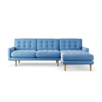 Ability Habitat Fenner Right Hand Corner Sofa - Sky Blue- Ash Leg Blue 4 Seater