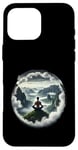 Coque pour iPhone 16 Pro Max Homme faisant du yoga dans les nuages sur Mountain Top Guy méditation