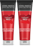 John Frieda Red Enhancing Shampoo & Conditioner Bundle, Radiant Red Shampoo & E