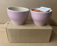 Le Creuset Stoneware Grand Mug - 400ml Chiffon Pink ( TWO MUGS) -NEW