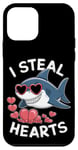 iPhone 12 mini Cool Shark I Steal Hearts Valentines Day Funny Shark Boy Kid Case