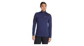 Pull polaire demi zip femme rab ascendor light bleu marine