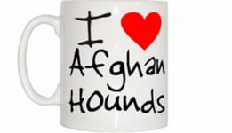 I Love Heart Afghan Hounds Mug