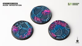 Alien Infestation Bases, Round 50mm (x3) - Gamers Grass