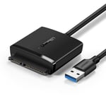 Sovitinkaapeli, Ugreen CR1081, SATA 2.5'' / 3.5'' USB 3.0 HDD ja SSD enintään 12 TB, musta