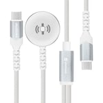 Swissten Magnetic Charger Cable Apple Watch + USB-C USB-C Connector, White