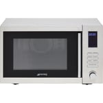 Smeg Universal MOE34CXIUK 31cm High, Freestanding Small Combination Microwave Oven - Stainless Steel