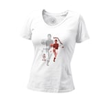 T-Shirt Femme Col V Raymond Kopa Vintage Footballeur Foot Star