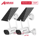 ANRAN 2K IP Camera Wireless WIFI outdoor CCTV HD Smart Home Security IR UK Solar