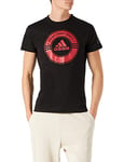 adidas T- Shirt Combat Sports Mixte, Noir/Rouge, m