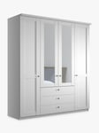 John Lewis Marlow 200cm Hinged Door Wardrobe with Mirrors & 3 Drawers