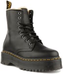 Dr Martens Jadon Fl 8 Eye Platform Zip Womens Boots In Black Size UK 3 - 8