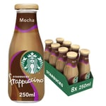 Starbucks Frappuccino Mocha Ready to Drink Cold Coffee 8 x 250ml Glass Bottles