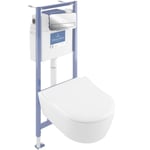 Pack WC suspendu sans bride VILLEROY ET BOCH Avento - Blanc - Standard - Céramique - A suspendre - Horizontale