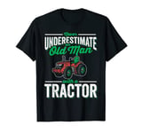 Mens Funny Farm Lover Tractor Graphic for Grandpas and Men Farmer T-Shirt