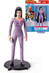 The Noble Collection Star Trek Bendyfigs Troi - 7.5in (19cm) Noble Toys Bendable Figure Posable Collectible Doll Figures With Stand, Multicolor, NN1509