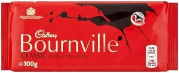 3 x Cadbury Bournville Classic Dark Chocolate Bar 100g Tasty And Twisty