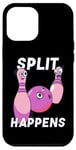 Coque pour iPhone 12 Pro Max Split Happens Bowler Funny Bowling