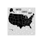 Sticker Géant Repositionnable Carte des Etats-Unis Tableau Noir