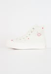 CONVERSE Baskets Femme Blanc Avec Cœurs Chuck Taylor All