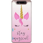 Samsung Galaxy A80 Genomskinligt Skal Unicorn Face